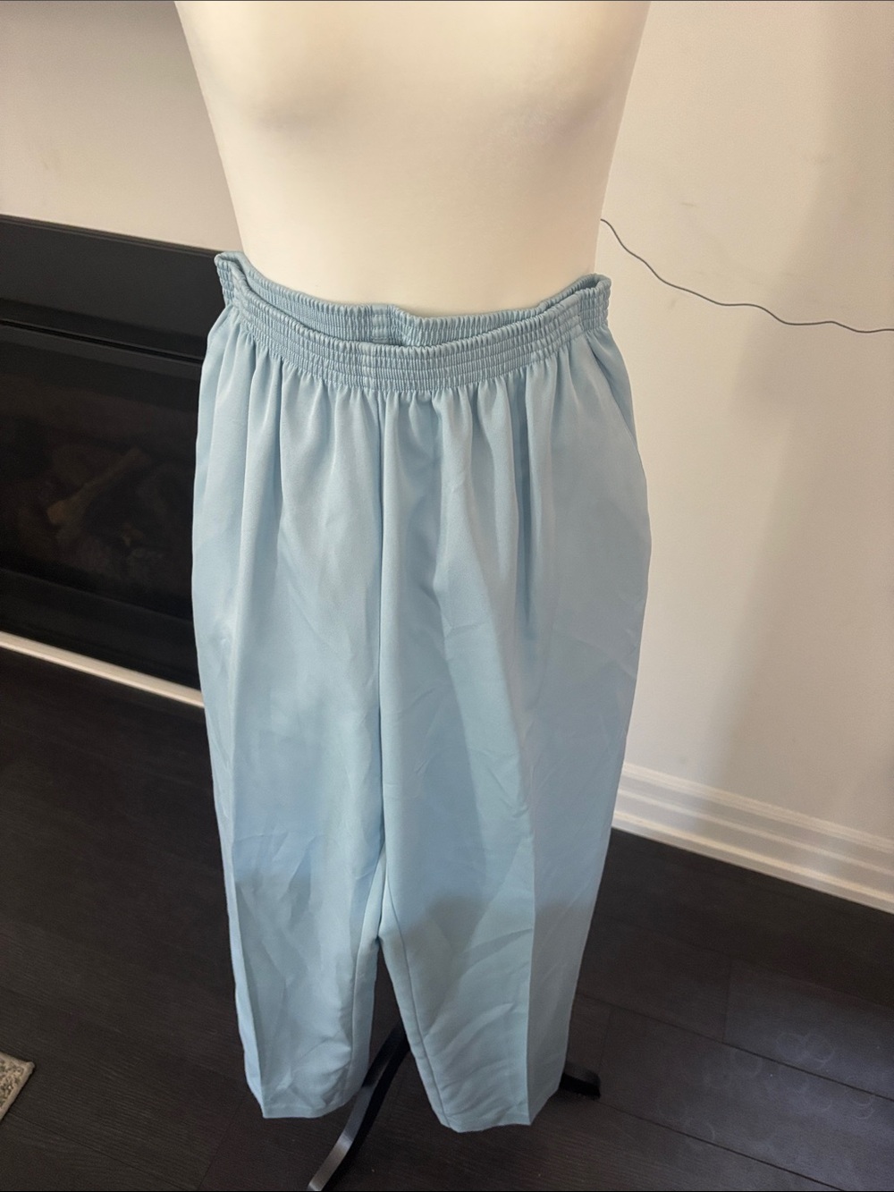 Alfred Dunner Light Blue Elastic Waist Pants